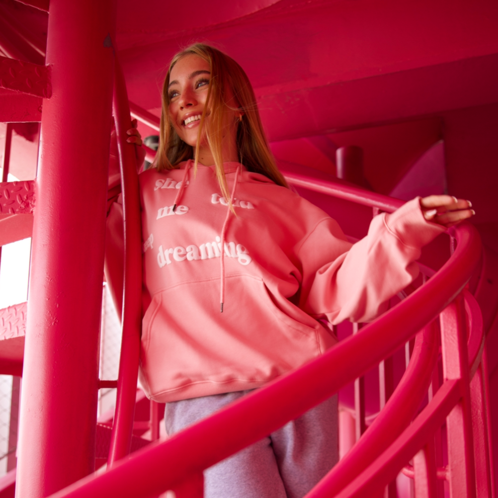 Isa Escu Pink hoodie – D2R